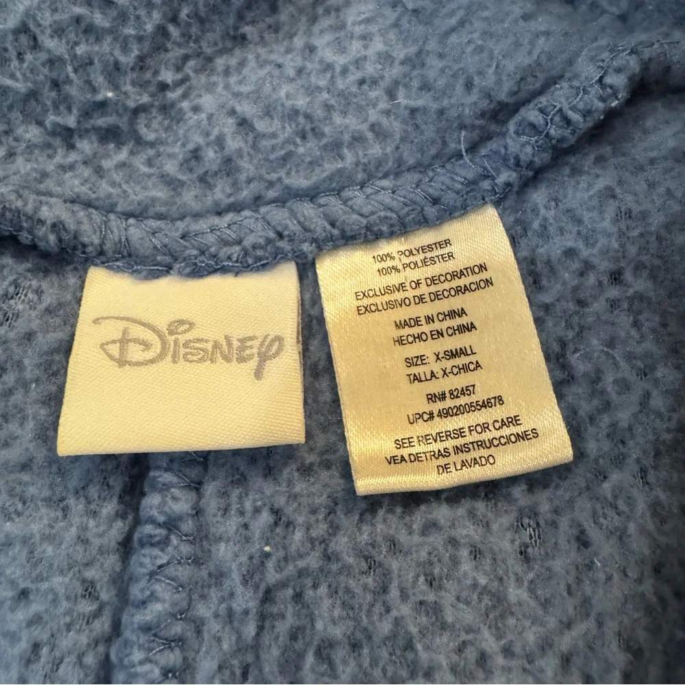 Disney adult Eeyore onesie, blue purple pink, zip closure, hood ears & tail, XS. - Picture 5 of 11